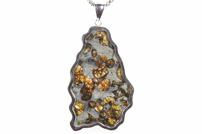 Sericho Pallasite Meteorite Pendant - Kenya #301037